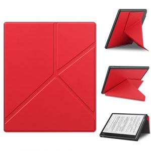 &Eacute;tui fin pour Kobo Elipsa 2E 10,3" sorti en 2023, support en cuir PU l&eacute;ger avec fonction de mise en veille automatique pour Kobo Elipsa 2E 10,3" avec porte-stylo (rouge) (Young me, neuf)