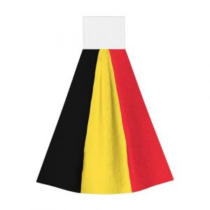 Serviette portable &agrave; suspendre Drapeau de Belgique Serviette de cuisine en velours super absorbant Serviette de cuisine Enfant Adulte Salle de bain Cuisine Suspendu (wangzhenyangxiaodian, neuf)
