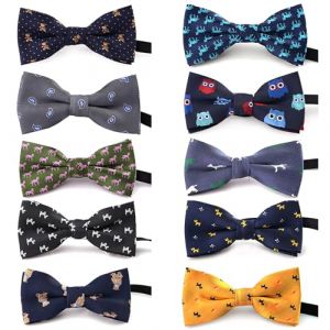 TOPTIE Lot de 10 nœuds Papillon réglables pour Chien, Collier Noeud Papillon Pet Cravate Noeud Papillon Collier pour Chiot Chaton,Durable Et Confortable (Kupaiku, neuf)