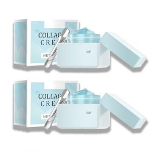 Cr&egrave;me repulpante de lifting &eacute;lectrique - Cr&egrave;me avanc&eacute;e anti-&acirc;ge et amor&ccedil;age pour le visage, base de maquillage profond&eacute;ment hydratante pour le flou des rides et le lissage de la peau (2) (Fuhandianzi, neuf)