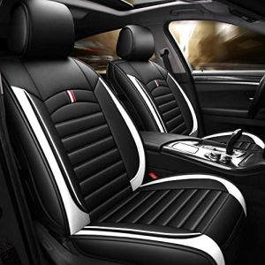 JoyRozTek Housse de siège Auto pour Nissan Qashqai J10 J11 2006-2026 5 Places, Ensemble Complet de Protection Toutes Saisons, avec Dossier et Appui-tête intégrés, ZT09, Noir et Blanc (JoyRozTek, neuf)