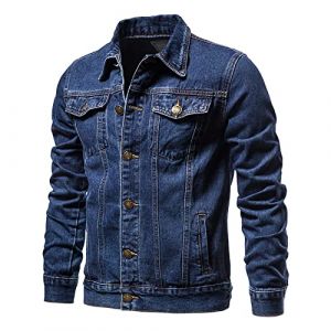Veste en Jean Homme Casual Blouson Hommes Léger Veste Chaud Jacket Casual Hiver Veste Jean Exterieur Veste De Travail Blouson Moto Manteau Hiver Automne Veste Mi Saison Veste en Jeans Denim Jacket (⭐⭐⭐⭐⭐AEGJEGVD⭐⭐⭐⭐⭐, neuf)