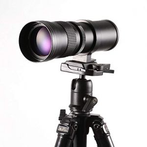 Hersmay Téléobjectif 420-800 mm f/8.3-16 Super téléobjectif Vario MFT pour Panasonic GH4 GH5 GH5s Olympus E-PM1 E-PM2 E-PL1 E-PL2 E-PL3 E-M10 Mark II III Pen-F E-PL8 E-PL9 DSLR Camera (Hersmay, neuf)