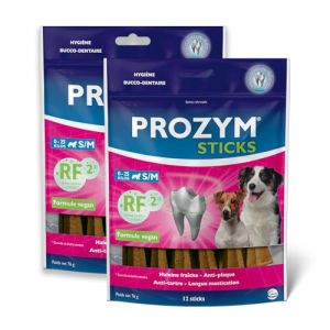 PROZYM RF2 Pack 2x12 Sticks - Sp&eacute;ciale Hygi&egrave;ne Dentaire Naturelle - Recommand&eacute; par des V&eacute;t&eacute;rianire - Formule Vegan pour Chien - 24 Sticks (-25kg) (FELIWAY&reg; / ADAPTIL&reg;, neuf)
