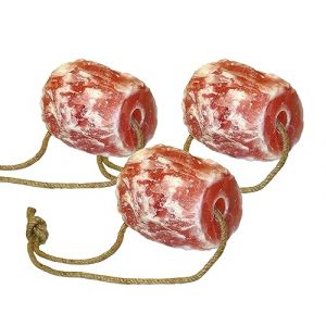 Brama West Lot de 3 pierres à lécher en sel de cristal de roche env. 2-3 kg – Avec corde de suspension – Pierre à lécher pour chevaux, moutons, chèvres – Produit naturel – Contenu : 3 pièces (Brama-West Agrarhandels GmbH, neuf)
