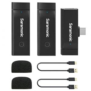 Saramonic Blink GO U2 Wireless Lapel Microphones, Dual-Channel 2.4GHz USB C Wireless Lavalier Microphone for Android Type-C Devices for Youtube Vlog Facebook Live Stream Interview (COCOGEAR-EU, neuf)