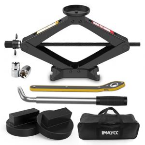 IMAYCC Cric Voiture 2.5T Universel Crique Voiture pour Mercedes Benz Série avec 2 Tampon Caoutchouc,Portable Cric de Levage avec Clé pour Écrous de Roue, Set Urgence Automobile pour Sedan SUV MPV (LuisVei-FR, neuf)