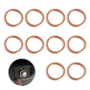 10 Pcs Joint Vidange Voiture, Joint en Cuivre 16 x 22 x 2 mm, Rondelles d&rsquo;&Eacute;tanch&eacute;it&eacute; R&eacute;sistantes &agrave; la Corrosion et &agrave; la Chaleur, Accessoires Universels pour Moteurs, Vidange Huile et R&eacute;parations (Funver, neuf)