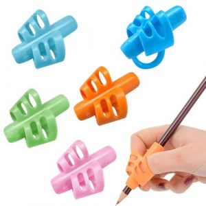 5 Pièces Guide Doigts Ecriture Enfant Gripps Aide Écriture Pencil Grips For Kids Aide Ecriture Enfant Guide Doigt Enfant Silicone Pour Enfant Und Adulte (Orange/Vert/Rose/Bleu Clair/Bleu Foncé) (ZBr4469, neuf)