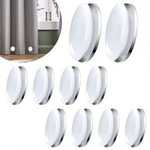 KAIYAYA 10 Pièces Aimant Puissant Poids Rideau Douche,Blanc Poids Rideau de Douche,Aimant Rond,Douche Convient pour la Fixation de Divers Rideaux,Nappe (SMOLIKIA LTD, neuf)