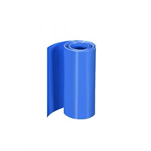 sourcing map PVC Thermorétractable Tube 110mm Plat Largeur Enveloppe pour Double Couche 18650 2 Mètre Bleu (Weisser Berg, neuf)