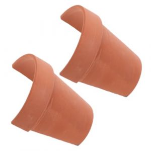 Frcolor 2 Pi&egrave;Ces Maison Cachette pour Tortue en Terre Cuite Argile Abri Durable pour Petit Reptile Aquarium D&eacute;Coration Grotte De (Laners, neuf)