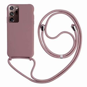 2ndSpring Coque avec Collier Compatible avec Samsung Galaxy Note 20 Ultra,Tour de Cou Lani&egrave;re en Corde Pendentif Housse,Silicone Souple Rose Gold (2ndSpring, neuf)