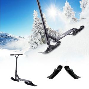 Kit de conversion pour trottinette &agrave; neige - Kit de conversion - Planche de skate pliable - Accessoire de ski pour enfants - Accessoires de tra&icirc;neau &agrave; deux roues - Pi&egrave;ces de rechange (1 ensemble) (Waycin, neuf)