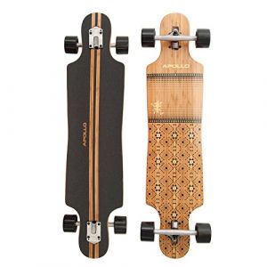 Nuku Hiva | Twin Tip DT Longboard - Nouveauté 2015 de la marque Apollo, label tendance et exclusif | Planche stylée en érable canadien et bambou | Longueur: 101,8cm / 40pouces, largeur: 24cm / 9,5 pouces (Vevendo, neuf)