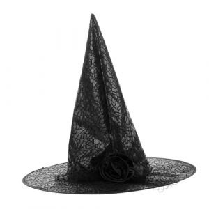 Gatuida chapeau de sorcière accessoires cheveux coiffe d'Halloween Accessoire de costume d'Halloween Chapeau de fête d'Halloween chapeaux d'halloween quels chapeaux chiffon Noir (Brandon Zou, neuf)