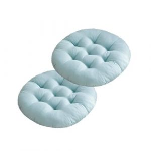 Mozzeilee Coussin de chaise rond, coussin de si&egrave;ge doux int&eacute;rieur ext&eacute;rieur pour chaises de salle &agrave; manger 40x40cm, tapis de chaise pour fauteuils jardin rotin canap&eacute; pour chambre sol camping (vert (Mozzeilee, neuf)
