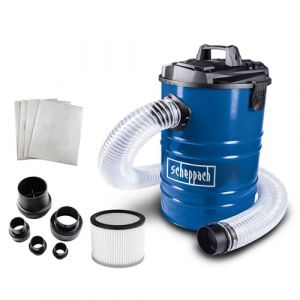 Scheppach Aspirateur DC100 | Capacité 65 litres | Cuve métallique avec poignée | Raccord de Tuyau 100 mm |1200W| Débit d'air 215 m³/h | Set d'adaptateurs, Cartouche filtrante et 4 Sacs papiers Inclus (Practixx Germany, neuf)