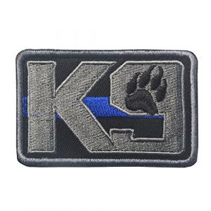 K9 et motif têtes de mort Killer Attack Chien policier Fermeture Patch brodée armée SWAT Moral Hook Loop Dos Tactial badge SWAT pour Service Animal Gilet K9 Blue line (LunezPatch, neuf)