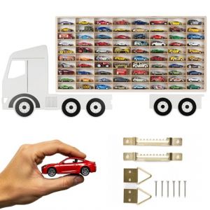 ArtTwist Vitrine pour Collection avec 80 Compartiments | Armoire Vitrine Murale 78,5cm x 40cm x 4cm pour Hot Wheels ou Matchbox | Etagere Figurine (LKW 003BL) (Arttwist, neuf)