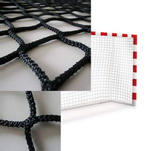 Sedion Paire de Filets Handball et pour Buts de Futsal Bleu, Vert, Rouge ou Noir .3x2 m en polypropylène 3 mm. Qualité Professionnelle (Noir) (RedesDeportivasOnline, neuf)