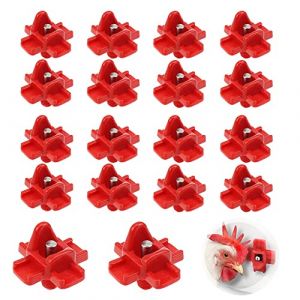 YANRU 18 pcs,Abreuvoir Automatique Poule,TéTine à Eau De Volaille,Abreuvoir Poules ,Nouvelle Fontaine Boire pour Poulet, Volaille Rouge,Adapté Aux Poules, Canards, Volailles (#1) (Anpaeony, neuf)