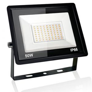 Eleganted 50W Projecteur LED Ext&eacute;rieur, IP66 Etanche Spot LED Ext&eacute;rieur, &Eacute;clairage Mural 3000K Blanc Froid, pour Jardin, Terrasse, Garage, Entr&eacute;e (GoldenSea02, neuf)
