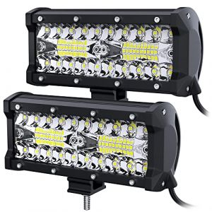 antom Phare de Travail LED 12V 2PCS 360W 7'' Projecteur Carré 24V lumière pour offroad Voiture camions SUV 4x4 tracteur, feu antibrouillard (Antom  EU, neuf)