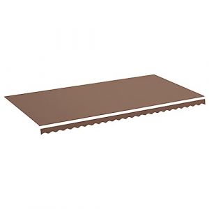 vidaXL Tissu de Remplacement pour Auvent Toile d'Auvent Tissu de Rechange pour Store Banne de Jardin Patio Terrasse Extérieur Marron 6x3 m (vidaXL FR, neuf)