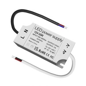 Bonlux Transformateur 220V 12V LED, Alimentation 12V 3A 36W IP67 Étanche pour MR11 G4 MR16 GU5.3 Ampoules et Bande Lumineuse, Intérieur/Extérieur, Mini Transfo (OUTDOORA, neuf)