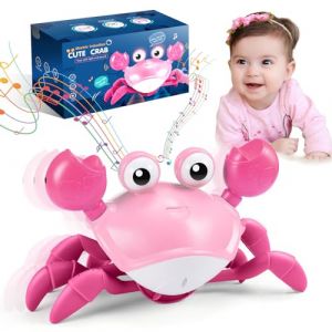 Adeokay Crabe Qui Marche Bebe, Jouet Bebe 1 2 an Cadeau Enfant 1 2 Ans Jouet Enfant 1 2 Ans Fille Jouets D'&eacute;veil Musicaux Jeu Jouet Bebe 3-6-12 Mois Id&eacute;e Cadeau B&eacute;b&eacute; 1 an Anniversaire (BWANGLIAMO SHOP, neuf)
