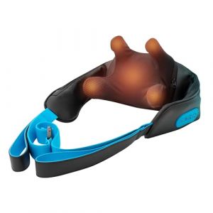HoMedics Masseur Cervical Portable Chauffant &agrave; P&eacute;trissage - Appareil de Massage Cervical &Eacute;lectrique Sans fil pour la Nuque et les &Eacute;paules, 2 Intensit&eacute;s et 4 T&ecirc;tes de Massage - Soulagement du Stress (FKA Brands, neuf)