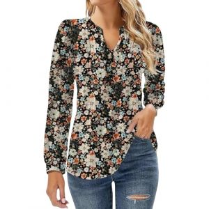 Chemise Femme Chic et &eacute;l&eacute;gant Tunique Longue Haut Manche Femme Chemise Ete Fluide Rouge Elastique Coton Grande Taille Chemises Femmes Courte Jaune Chemisier Rose (Uwdiohq, neuf)