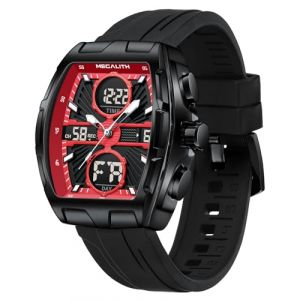 MEGALITH Montre Homme Sport Digitale: Chronomètre Grand Noir LED Calendrier - Militaire Montres Analogique Etanche Lumineux (Baixin Shop, neuf)