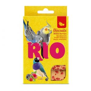 RIO Biscuits aux Baies Sauvages | 150 g | Aliment complémentaire pour Oiseaux d'ornement | Friandises pour Plus de variété | avec œufs et céréales | Convient aux Oiseaux en mue et en couvaison (FeedMyAnimal, neuf)