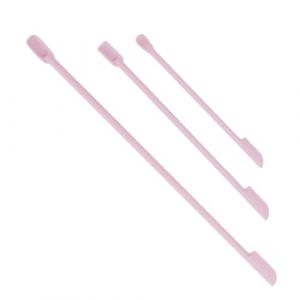 RASTKY Ensemble de Mini Spatules Polyvalentes en Silicone pour les Essentiels Quotidiens, 3 Grattoirs &agrave; Cuill&egrave;re &agrave; Maquillage &agrave; Double extr&eacute;mit&eacute; pour les Activit&eacute;s de Cuisine et de Camping (PINK) (Jirneic, neuf)