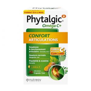 NUTREOV - Phytalgic+ Omega C+ - Confort Articulaire, Flexibilité et Mobilité - Complément Alimentaire à Base d’Actifs d’Origine Naturelle - Fabrication Française - 120 Capsules (Nutreov, neuf)