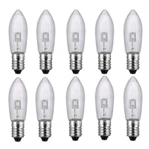 Lot de 10 ampoules LED de rechange E10 pour guirlande lumineuse - 10 V-55 V AC (ShuoHuiTechnology, neuf)