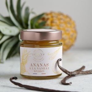 Ô Délices de Lucas – Confiture Ananas à la Vanille 60% de fruits – Artisanale et Fabriquée en France – Pot en Verre 230 g – Gastronomie Française (Délices de Lucas, neuf)