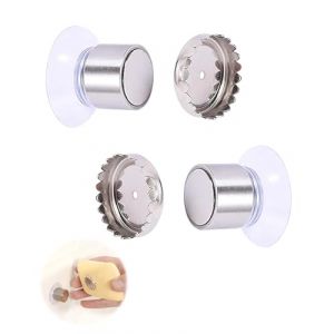 Thapncow Lot de 2 Porte-Savons Magn&eacute;tiques &agrave; Ventouse, Porte Savon Magnetique Acier Inoxydable, en Acier Inoxydable Mural, Porte Savon Aimant&eacute; sans Per&ccedil;age, Convient pour La Cuisine et La (JGH MARKET, neuf)