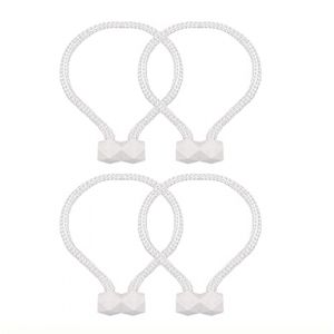 Embrasse &agrave; Rideaux.,4 PCS Magn&eacute;tique Attache Rideau Aimant&eacute; Accroche Rideau Attaches de Corde pour Bureau &agrave; Domicile H&ocirc;tel Fen&ecirc;tre Draperies D&eacute;coration Blanc (Ziranee, neuf)
