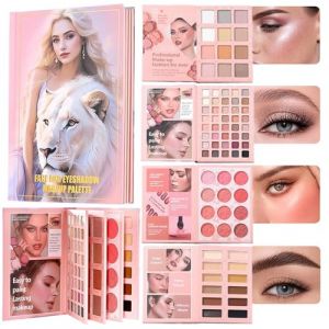 Palette De Fards &Agrave; Paupi&egrave;res,Blush Et Fards &Agrave; Paupi&egrave;res En Forme De Livre Perl&eacute; Mat,Palette Cosm&eacute;tique Multi-Usages - Pour Les Trajets Quotidiens Les Rendez-Vous L'&Eacute;cole Les Voyages Les F&ecirc;tes Les (Draco Atelier, neuf)