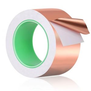 Ruban de cuivre 50mm x 20m, Ruban de cuivre autocollant contre les limaces, Protection efficace contre les limaces pour potager sur&eacute;lev&eacute;, jardin & balcon, pour ruban de blindage EMI Pi&egrave;ge &agrave; limaces (EurMXII, neuf)