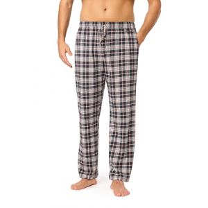 Timone Pantalon Pyjama Homme 100% Coton - Bas de Pyjama Confortable, Respirant, Coupe Droite, Taille Élastique, Poches Pratiques - Idéal Nuit, Détente, Maison - TPP-001 (Modèle-15 (9632101), XL) (Hisert, neuf)