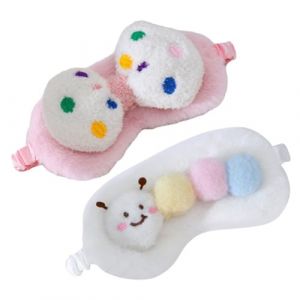 HAMPPLIES 2 Pièces lunettes en peluche masque nuit patch yeux bandeau yeux sleep mask cache-yeux sleeping mask eye patch eye mask cache yeux trucs de soirée pyjama couvre-yeux pour dormir (Chfaan, neuf)