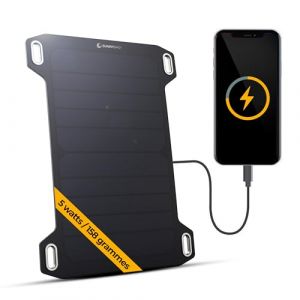 Sunnybag® Leaf Mini 2.0 Panneau Solaire [Ultra léger et Compact] – Chargeur Solaire (étanche et Robuste) – Panneau Solaire avec USB pour randonnée, Camping et extérieur – Idéal avec Batterie Externe (SUNBOOSTER GmbH, neuf)