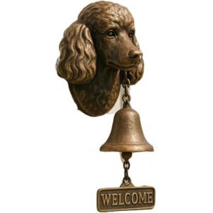 Sonnette de bienvenue de berger allemand, sonnette de porte West Highland White Terrier, cloche de dîner en fonte, sonnette de porte vintage, cloche décorative en forme de tête de carlin pour porte (Gemini_mall, neuf)