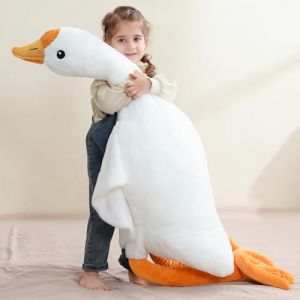 Ponjauk Grande oie en peluche de 90 cm, canard en peluche, XXL oie douce et c&acirc;line en peluche, grand canard en peluche animal en peluche coussin de sommeil, &eacute;norme cadeau d'anniversaire pour enfants (wenjhen, neuf)