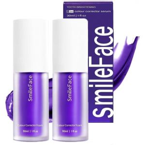 Dentifrice Blanchissant Violet,2PCS V34 Correcteur Dentifrices white Dentifrice Violet,Purple Teeth Whitening,Dent Blanchiment Purple Corrector Toothpaste,Blanchiment Des Dents (NPHGDStore, neuf)