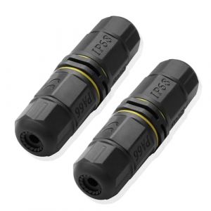 JSADZKJ Connecteur étanche IP68 M20 3-Pôles Connecteur de câble étanche pour l'extérieur Gamme de fils (3.5-10mm) Pour l'éclairage public, l'éclairage paysager 2pcs (3-Pôles) (JSADZKJ, neuf)